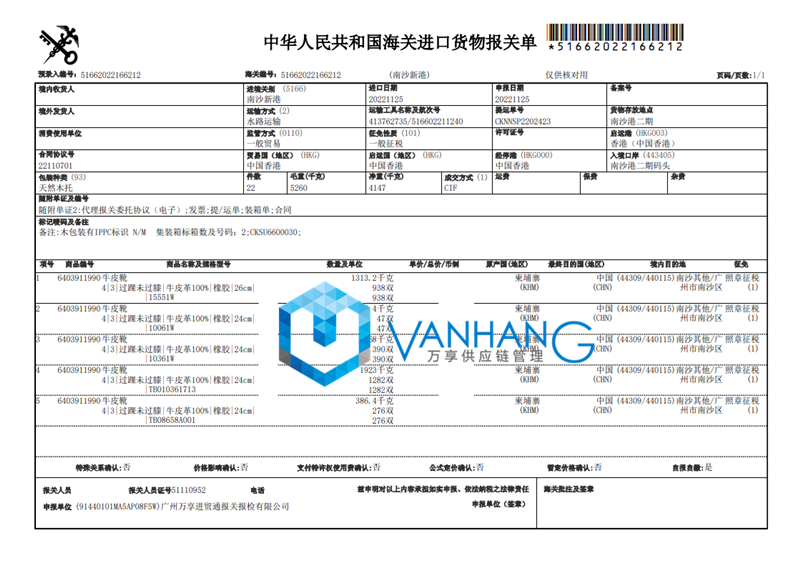 牛皮靴子進口報關(guān)